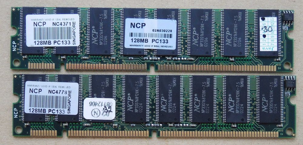 256Mb (2*128Mb) SDRAM PC133 NCP Testat