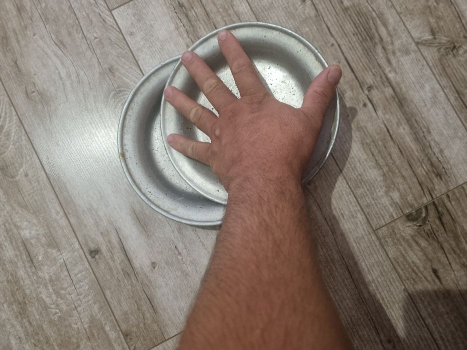 Vând 2 farfurii aluminiu