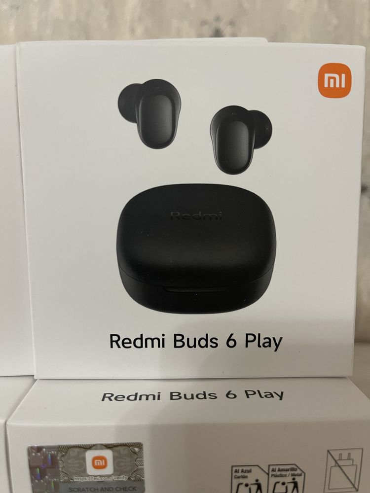 Новый. Redmi buds 6 play global год гарантия