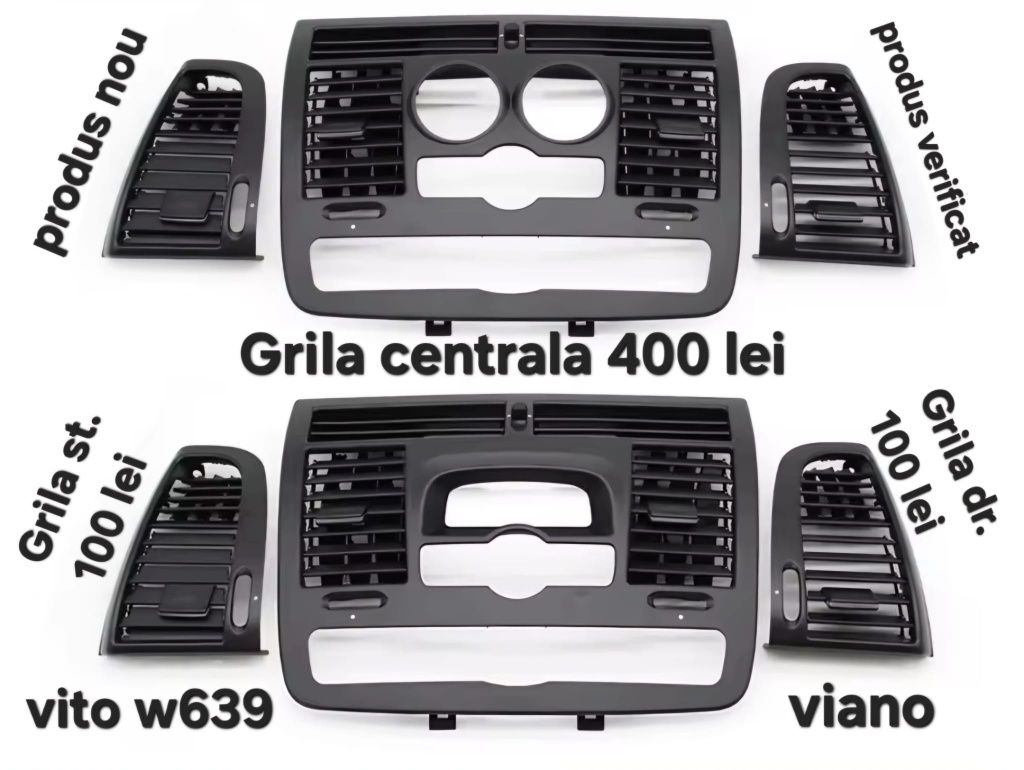 Grila ventilație fante aer mercedes vito viano w639
