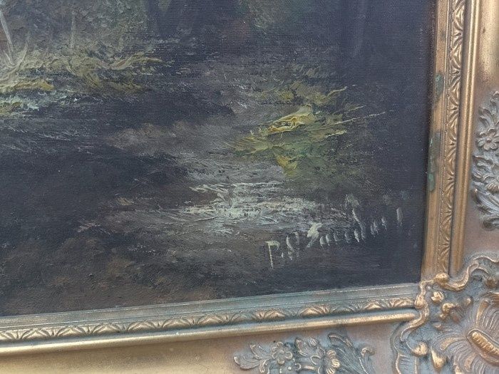 Tablou Ulei pe pânză o lucrare de dimensiuni mar