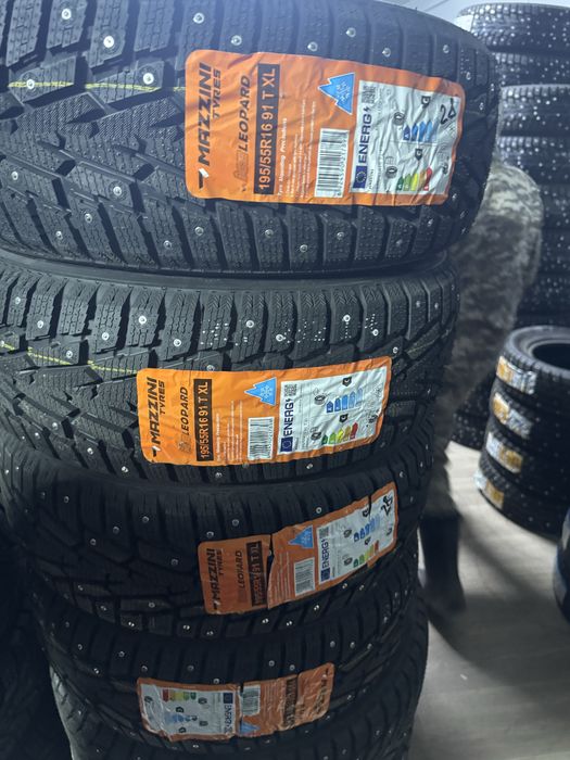 Шины шипы новые зима 195/55 R16 покрышки резина колеса донгелек