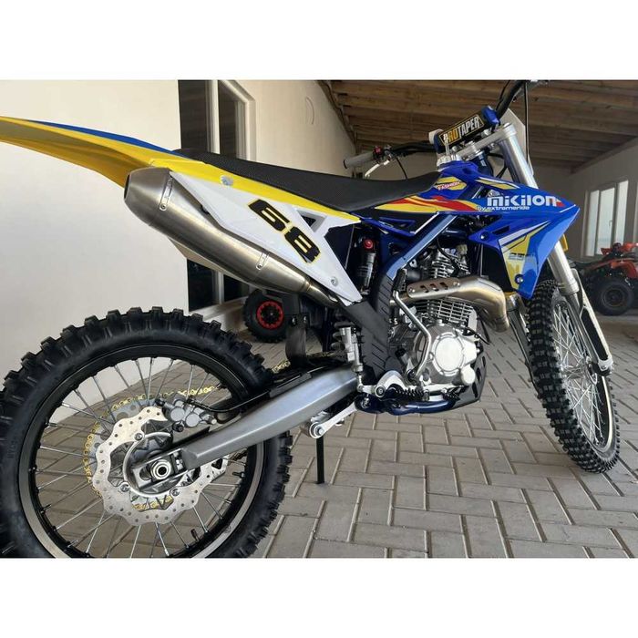 Motocicleta cross MZK Mikilon 250cc 21/18 4T benzina albastru/galben