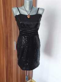 Rochie paiete negre pt fete 12 ani