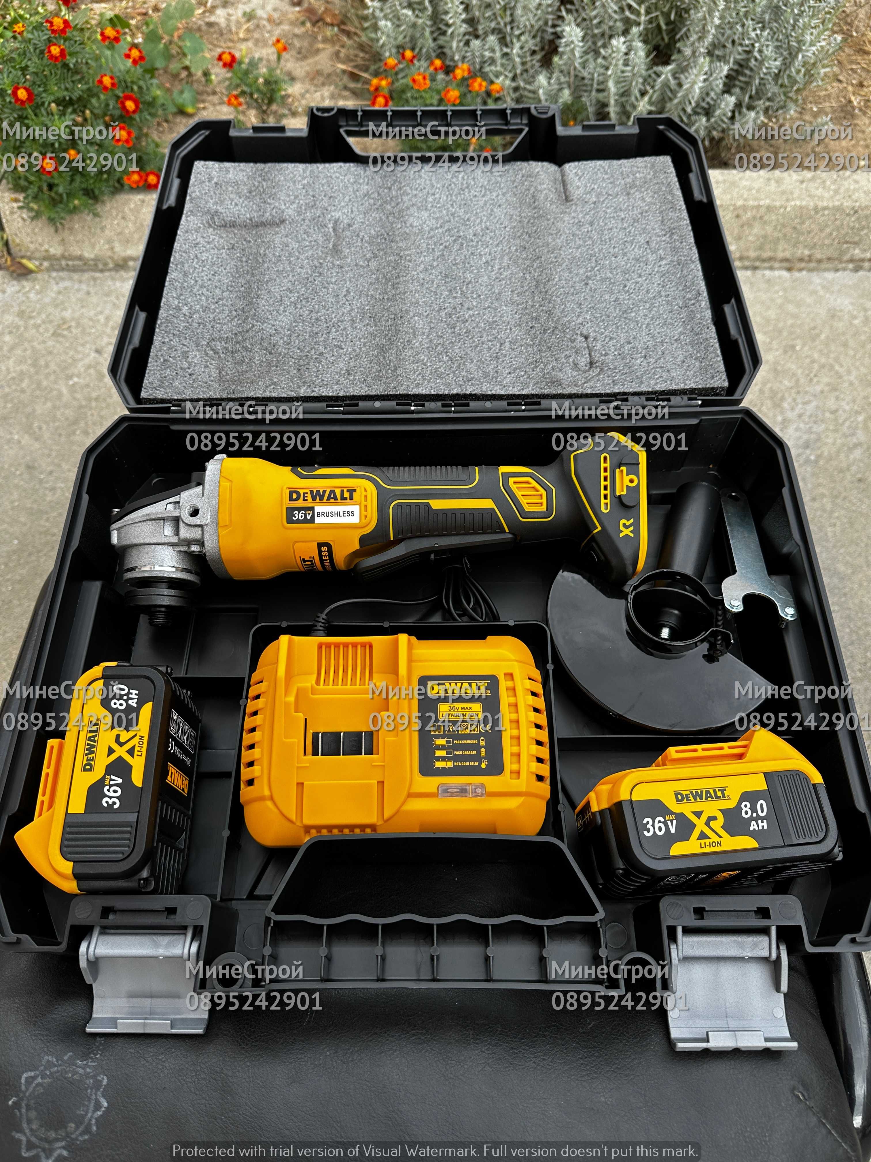 Акумулаторен ъглошлайф DeWalt XR 36V 8Ah TSTAK Девалт ФЛЕКС