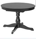 Masa rotunda,  extensibila - neagra Ikea - 110/155 cmcm