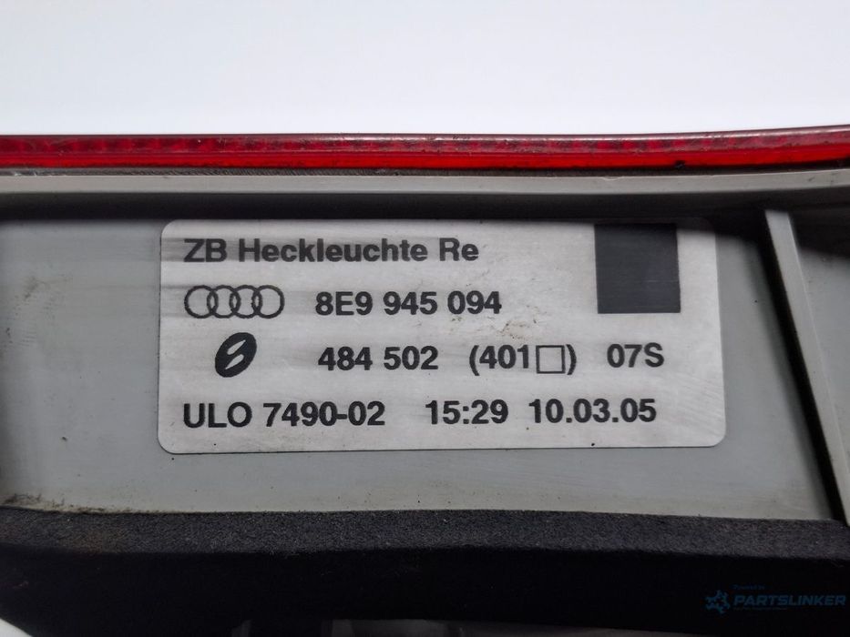 Stop de pe haion dreapta AUDI A4 III Avant 8ED, B7 2004 - 2008 TDI BKE, BRB 8E9945094