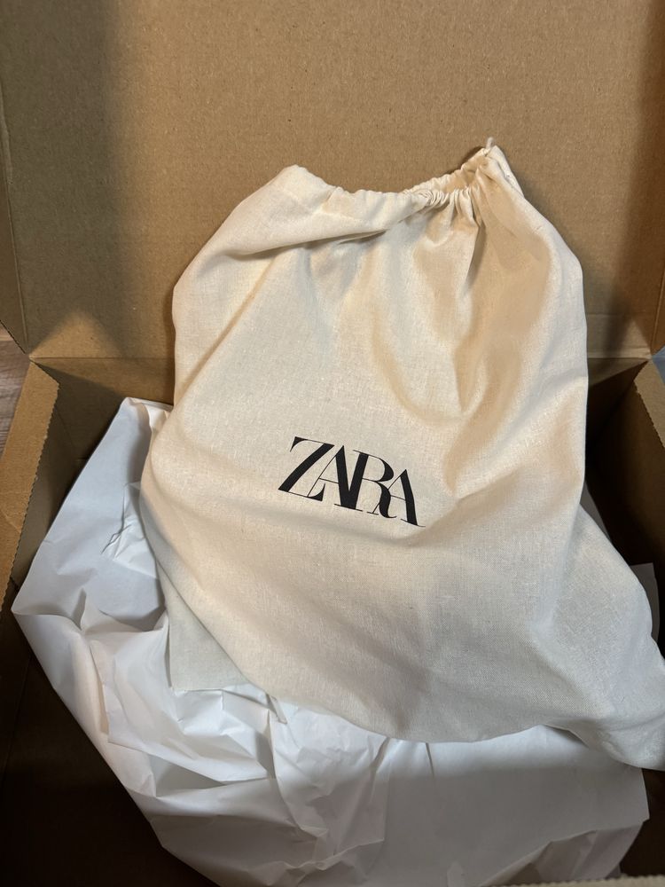 Обувки на средновисок ток без пета с панделка ZARA