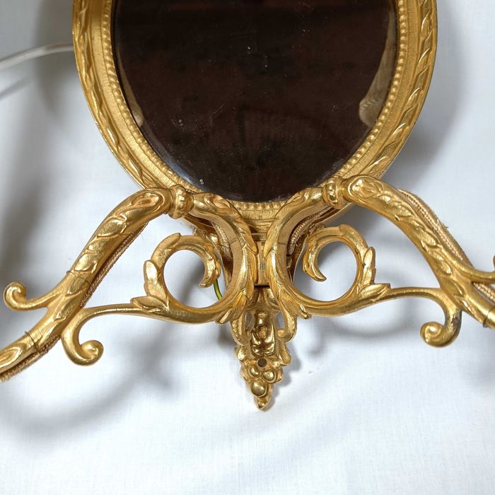 Aplica perete Ludovic XVI, stil Napoleon, alama aurita Ormolu, Franta