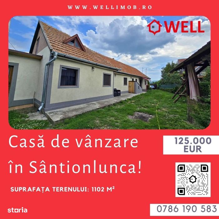 Casă de vânzare în Sântionlunca!