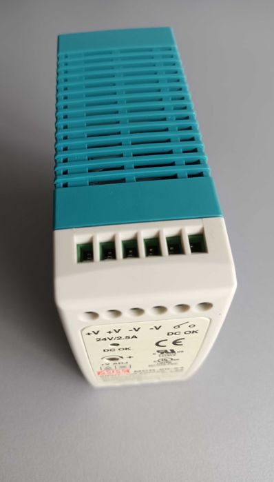 Импулсно захранване за DIN шина MDR-60-24, 24VDC, 2.5A, 60W, MEAN WELL