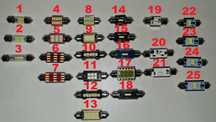 Led интериорни крушки C5W,C10W, Festoon, сулфидки