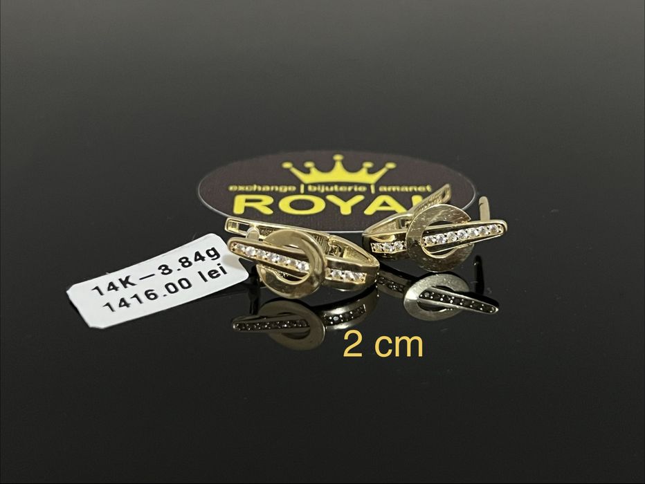 Bijuteria Royal CB : Cercei aur 14k 3,84 grame