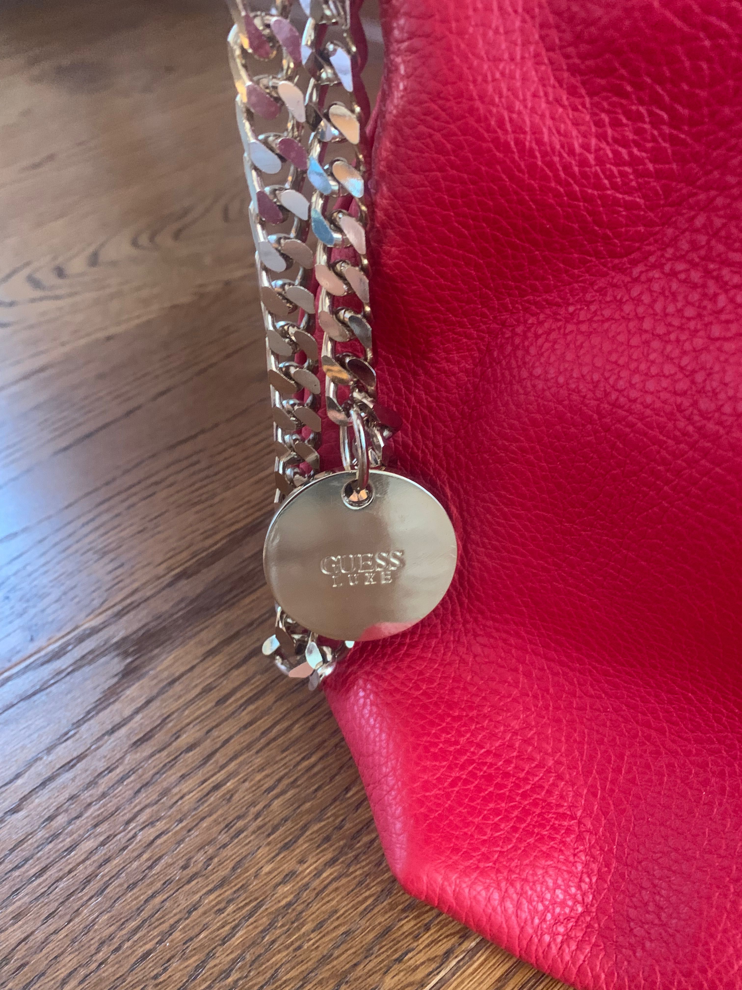 LV уникална чанта, Guess кожена чанта, нова!