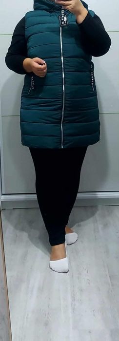 Vestă de damă cu fermoare pe laterale