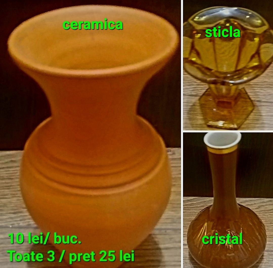 Vaze : ceramica/cristal/sticla