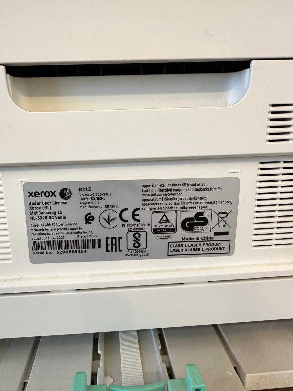 Продам Принтер Xerox  B215 - 3 в 1: принтер, сканер, ксерокопия.