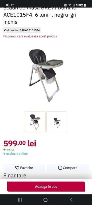 Scaun de masa copii
