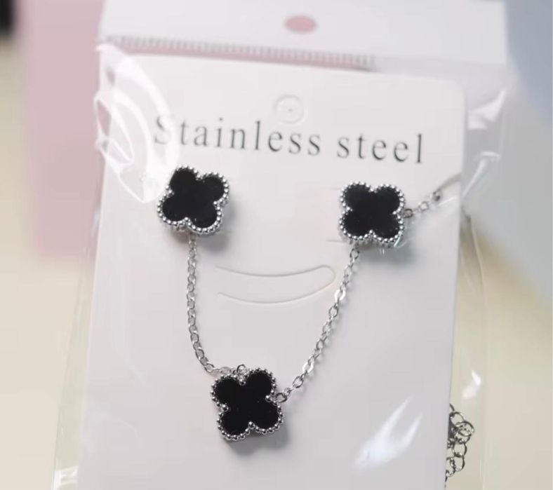 Set cercei cu lantisor, otel inoxidabil placat cu aur 18K