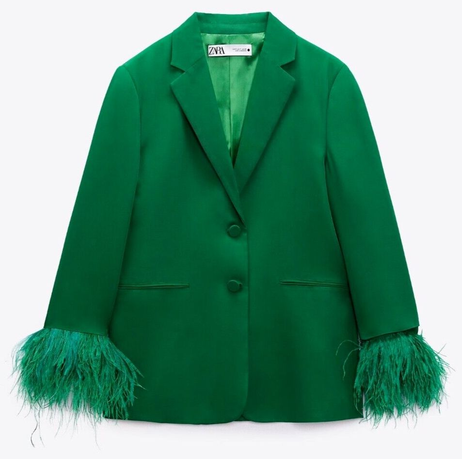 Дамско сако ZARA с пера