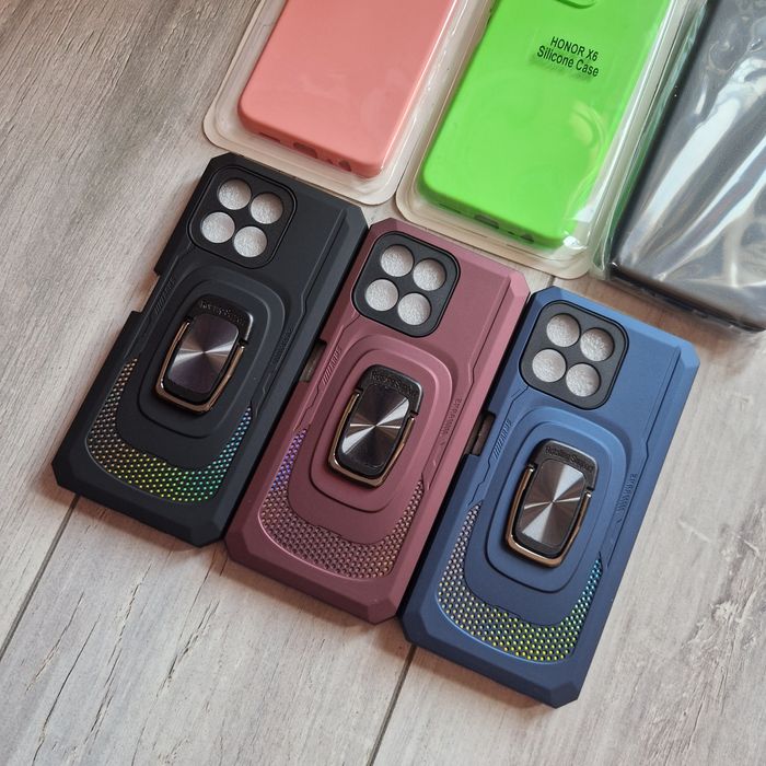 Huse TPU interior catifea sau antișoc cu inel Honor X6