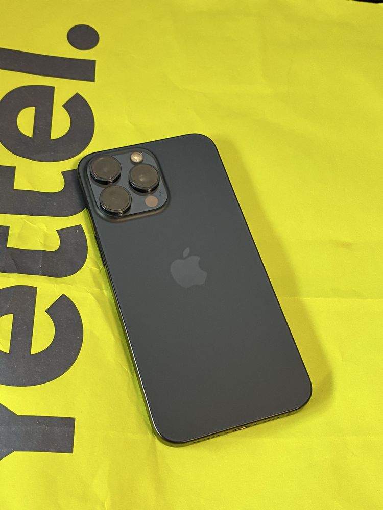 КАТО НОВ 256GB iPhone 15 Pro Max Yettel Гаранция 2026 TITANIUM BLUE