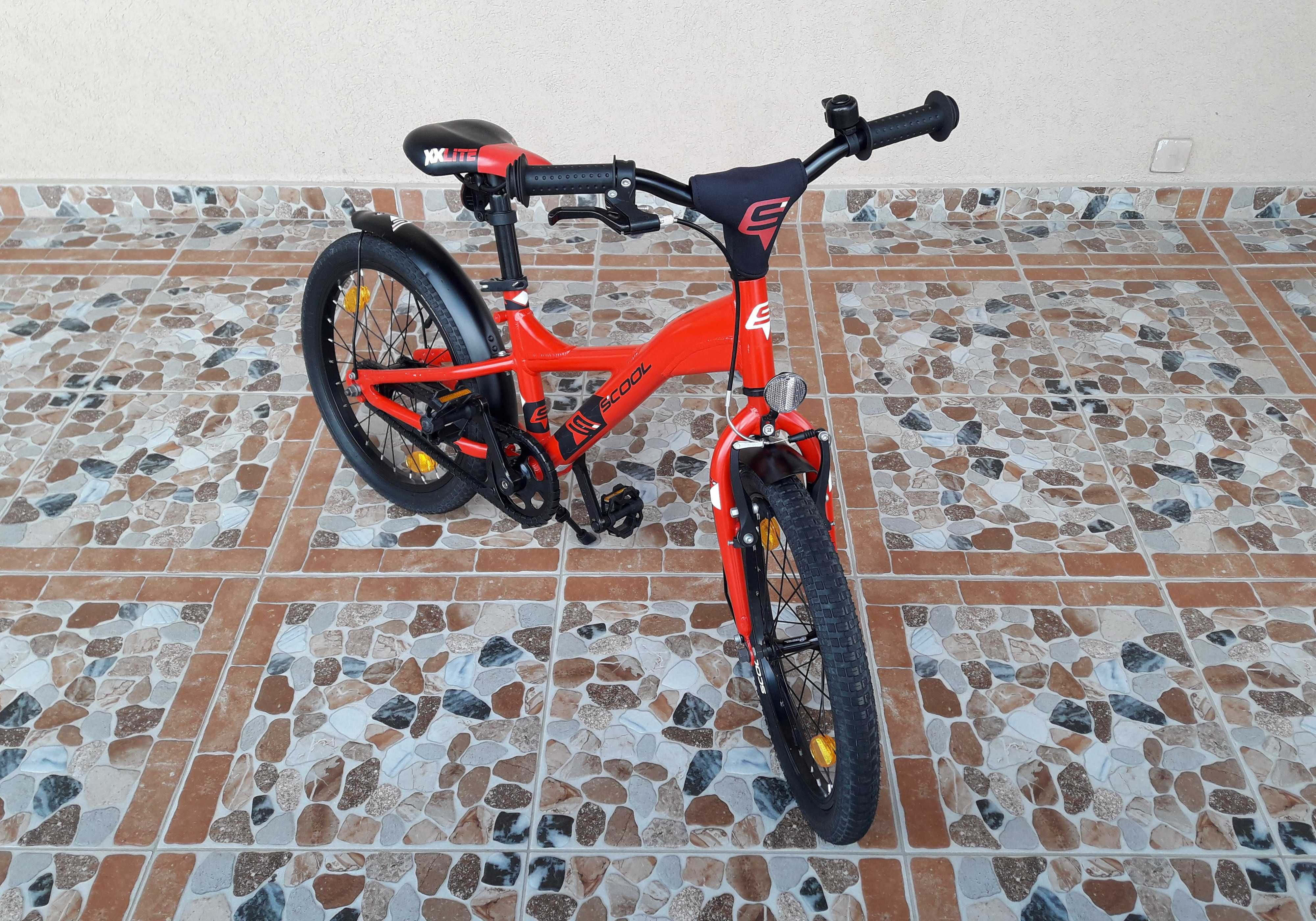 Bicicletă pentru copii 18’ S'Cool XXlite 18-1, ALUMINIU – roșu/negru
