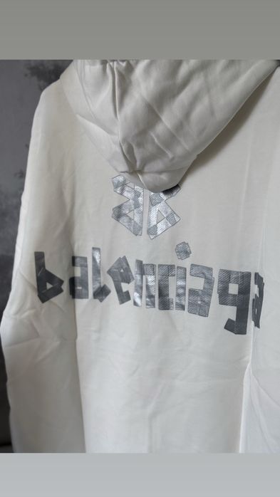Hanorac Balenciaga Silver Off white Premium