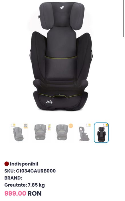 Scaun Isofix copii 9-36 kg  JOIE