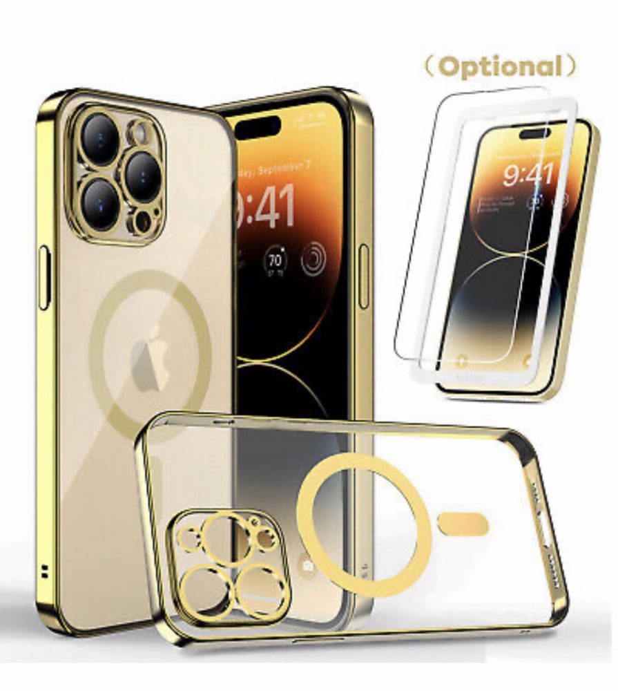 Iphone 15/16/16E PRO/MAX/PLUS Husa Magnetic Case Color si Folie Sticla