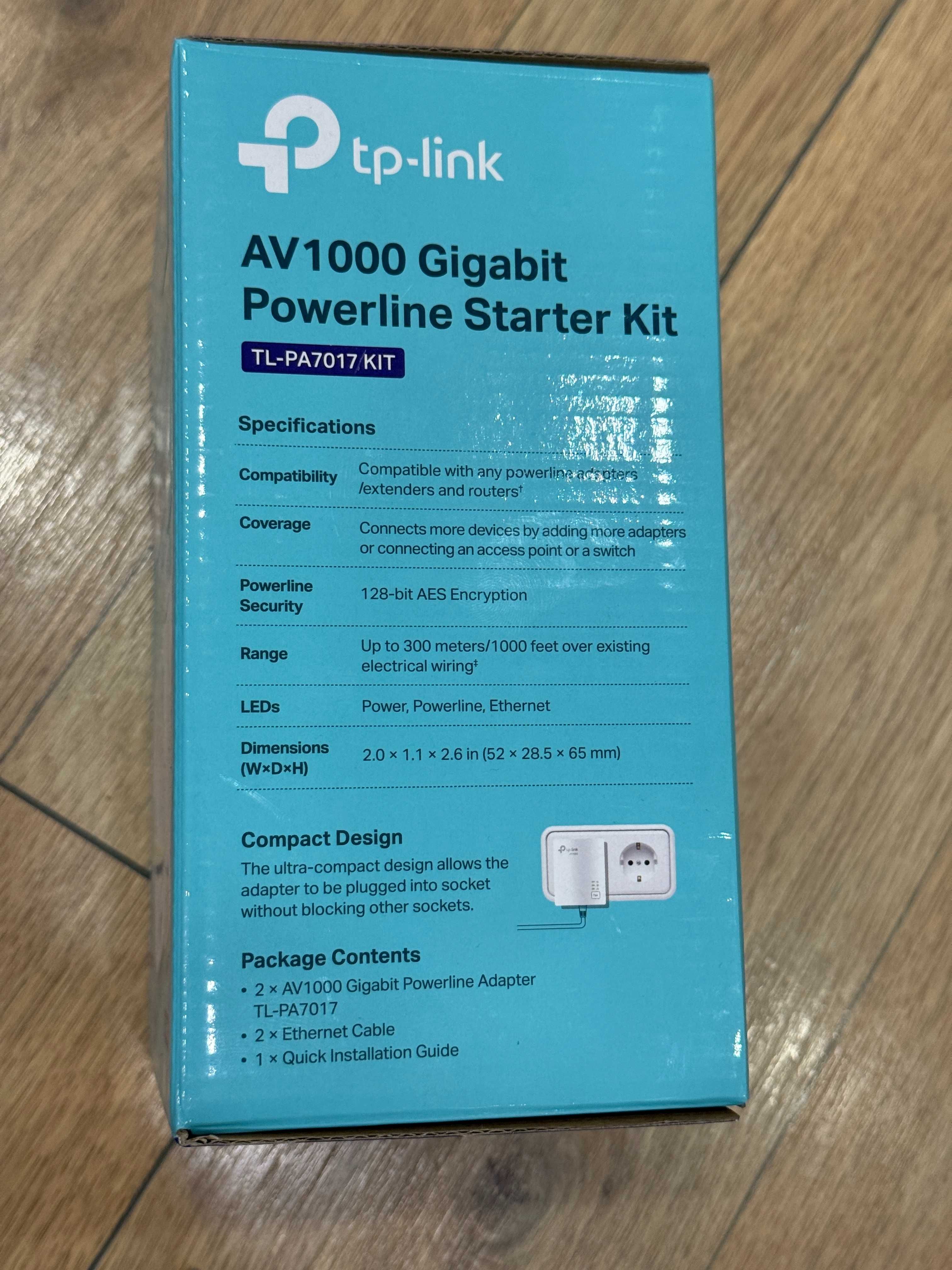 Powerline адаптер TP-Link AV1000 - TL-PA7017-KIT