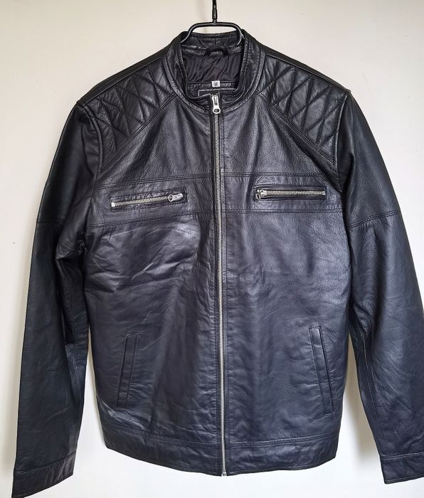 Geci piele tip cafe racer