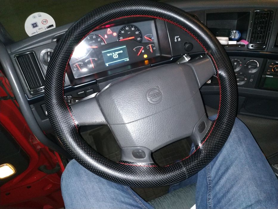 Husa de volan din piele naturală 42-50 cm, montaj gratuit in București