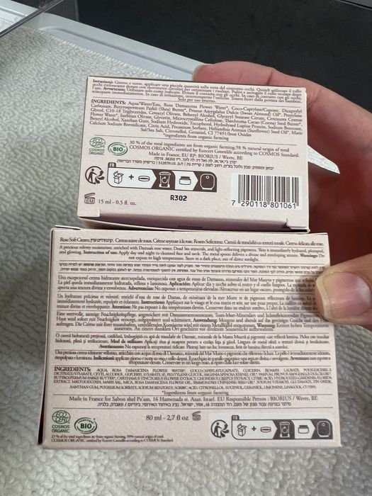 Set Sabon eye creme + face cream with damasc rose 15ml + 80 ml