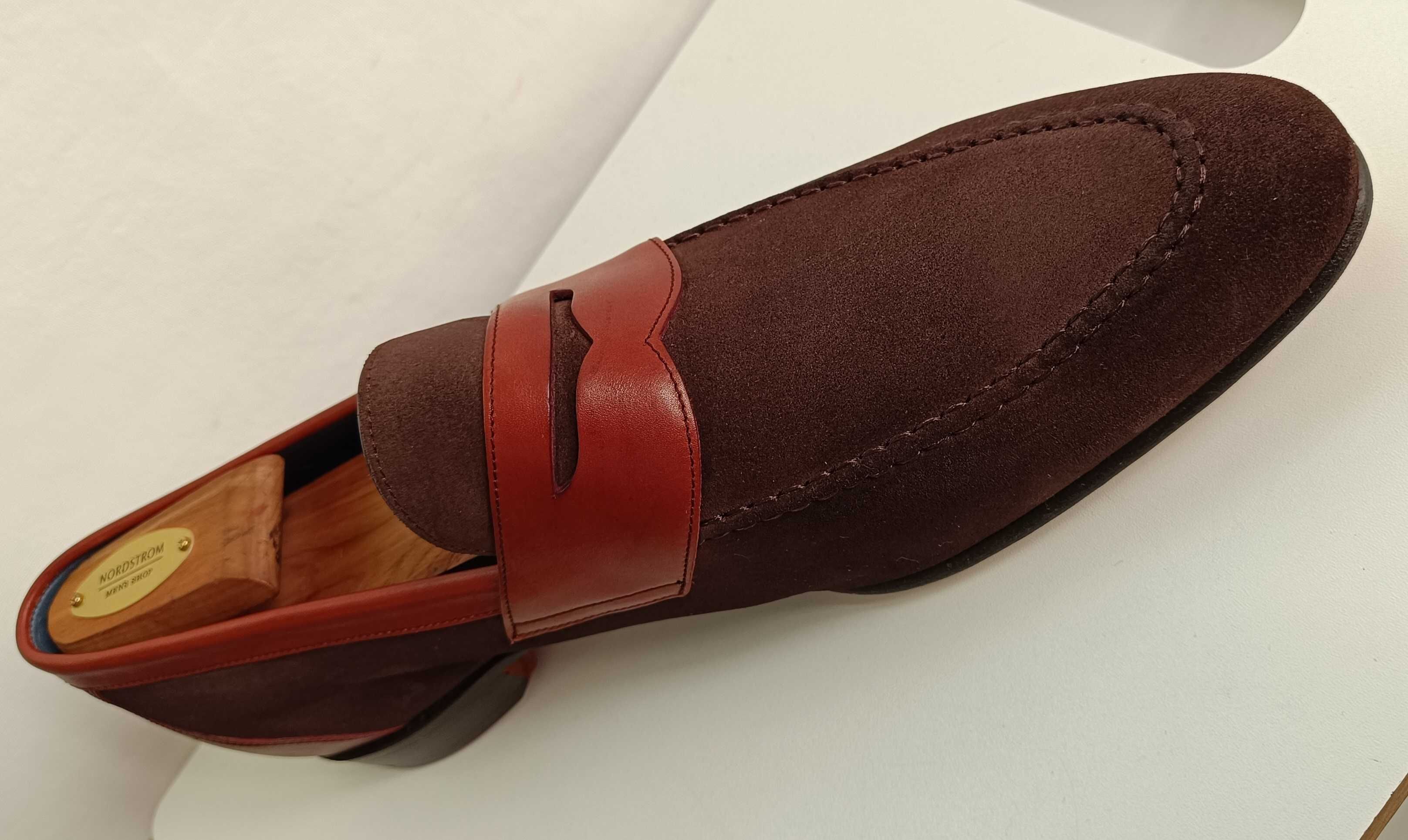Pantofi loafer 45 de lux lucrati manual Barker NOI piele naturala