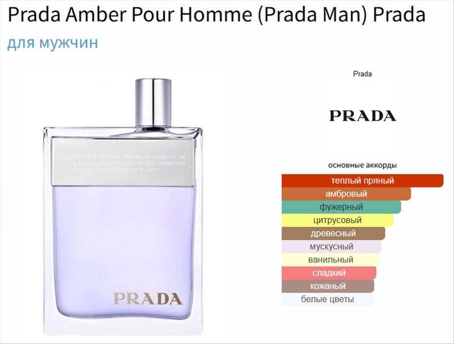 Prada Amber Pour Homme edt | Мужской парфюм