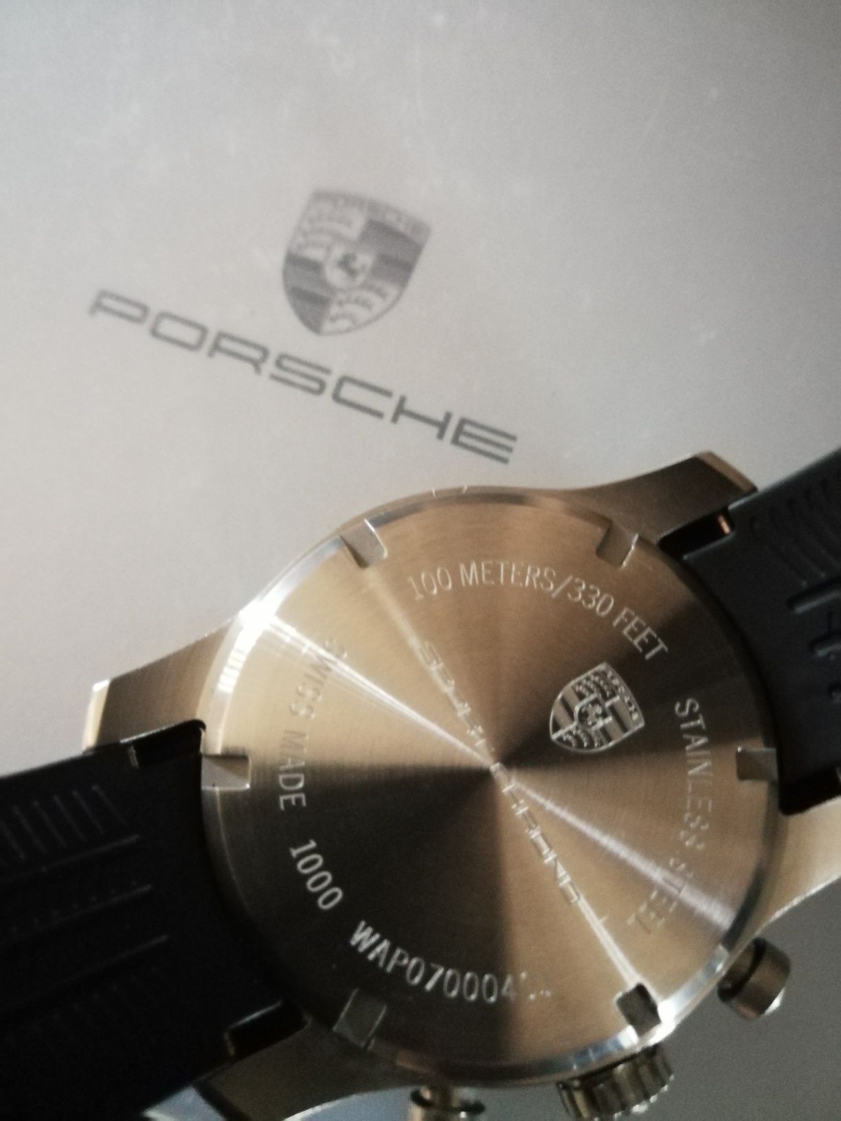 Porsche Sport Chronograph Watch Silver/Black/Red Порше часовник 911