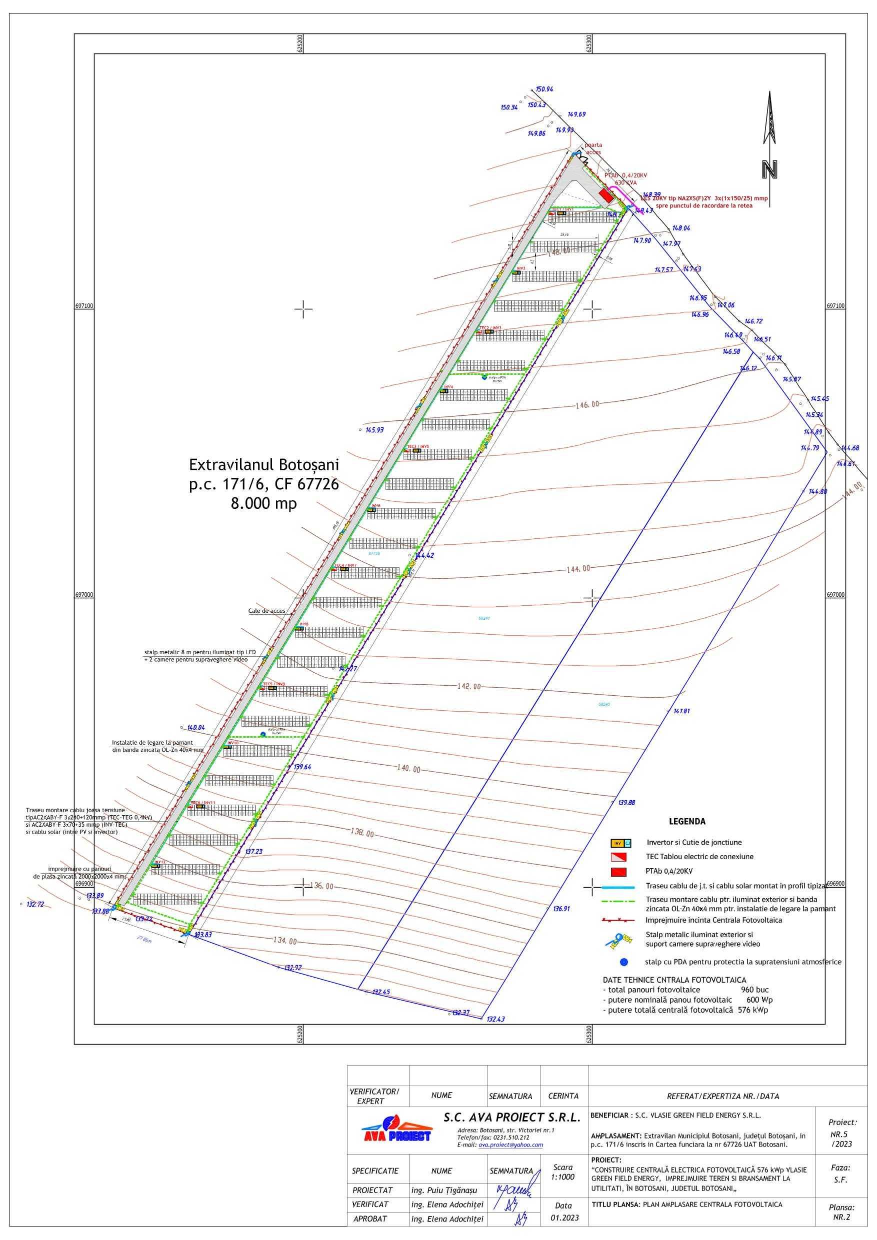 Proiect centrala fotovoltaica 0,576MW