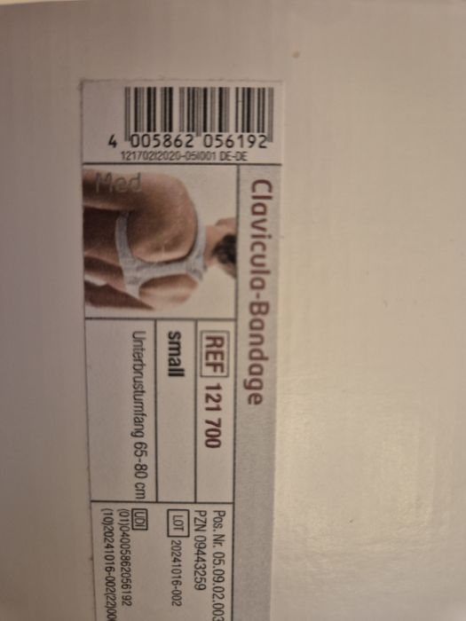 Orteza de clavicula in X