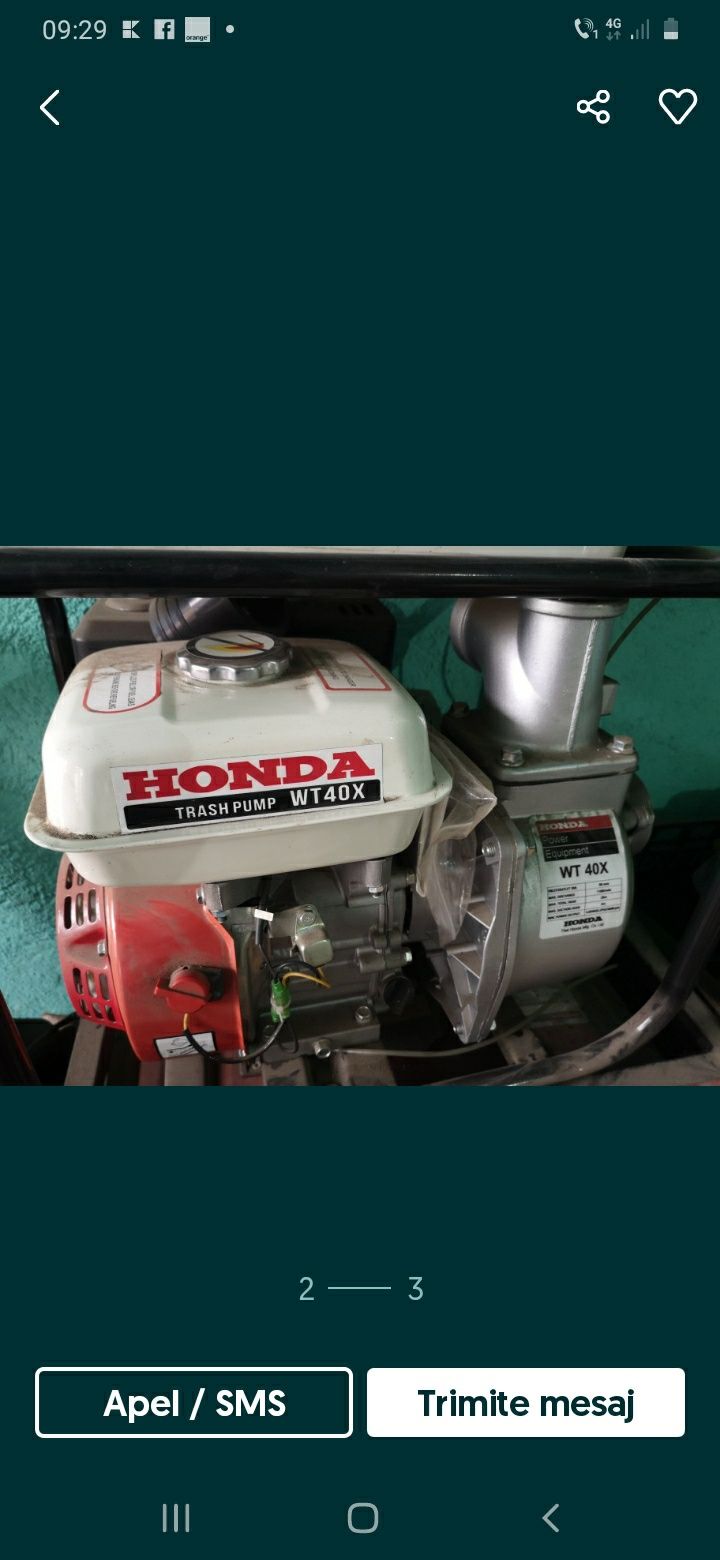 Vand motopompa Honda WT40X 6000 lei negociabil