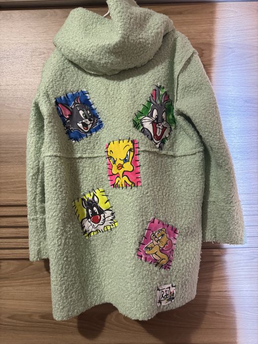 Ръчно рисувано палто от алпака