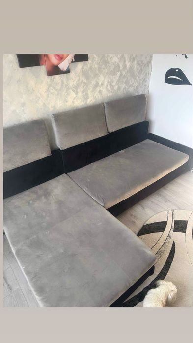 Colțar extensibil cu ladă de depozitare stare impecabilă, ca nou