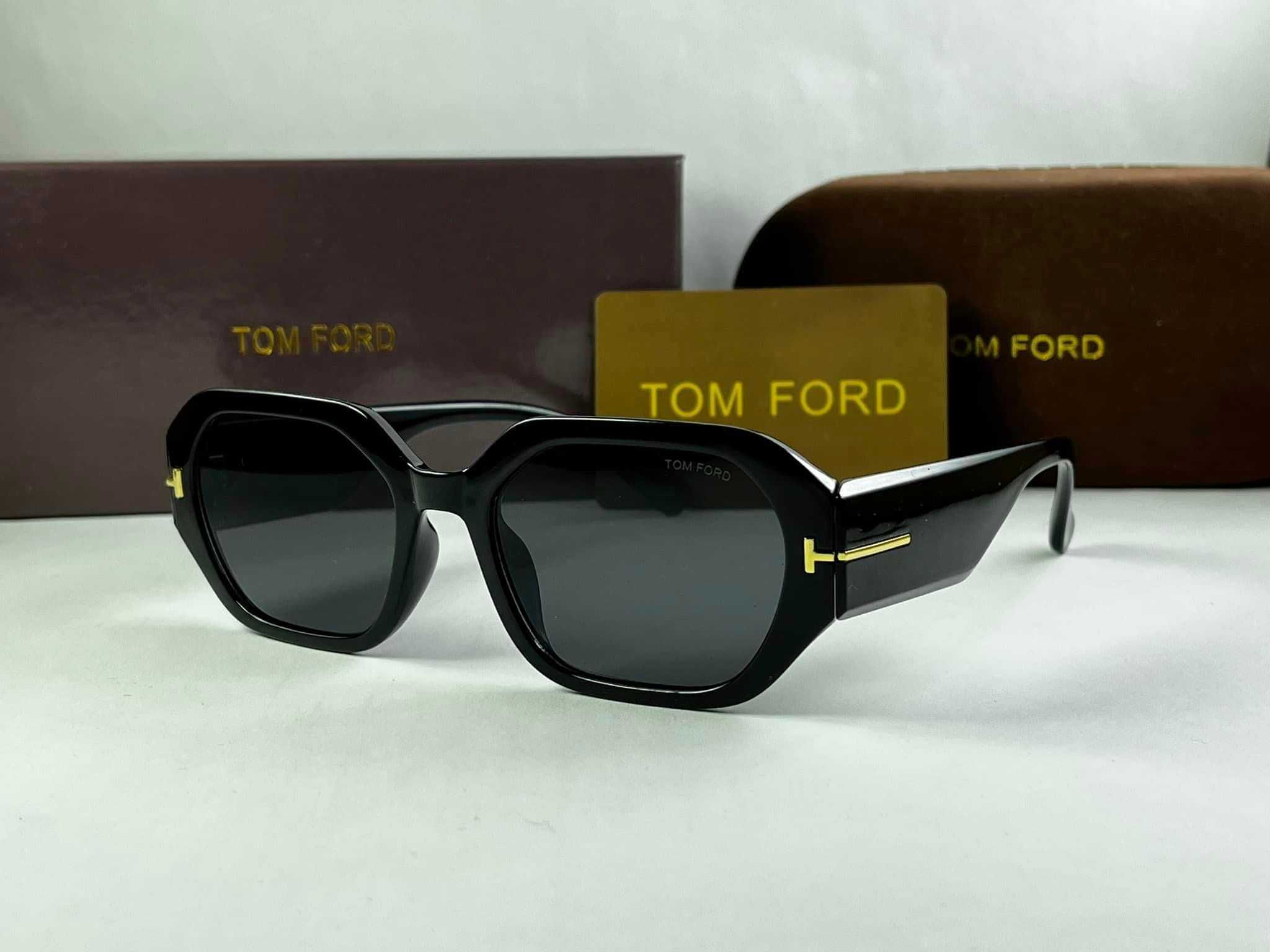 Слънчеви очила Tom Ford Sunglasses Правоъгълни Черни УВ400 защита