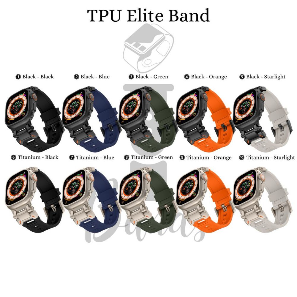 Титаниева TPU Каишка за Apple Watch Ultra/SE/SE2/10/9/8/7/6/5/4