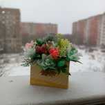 Новогодний букет из мыла
