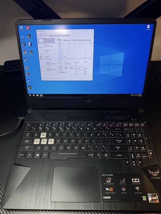 Laptop gaming Asus TUF 505DV - Ryzen 7 3750H - RTX2060 - 16gb Ram