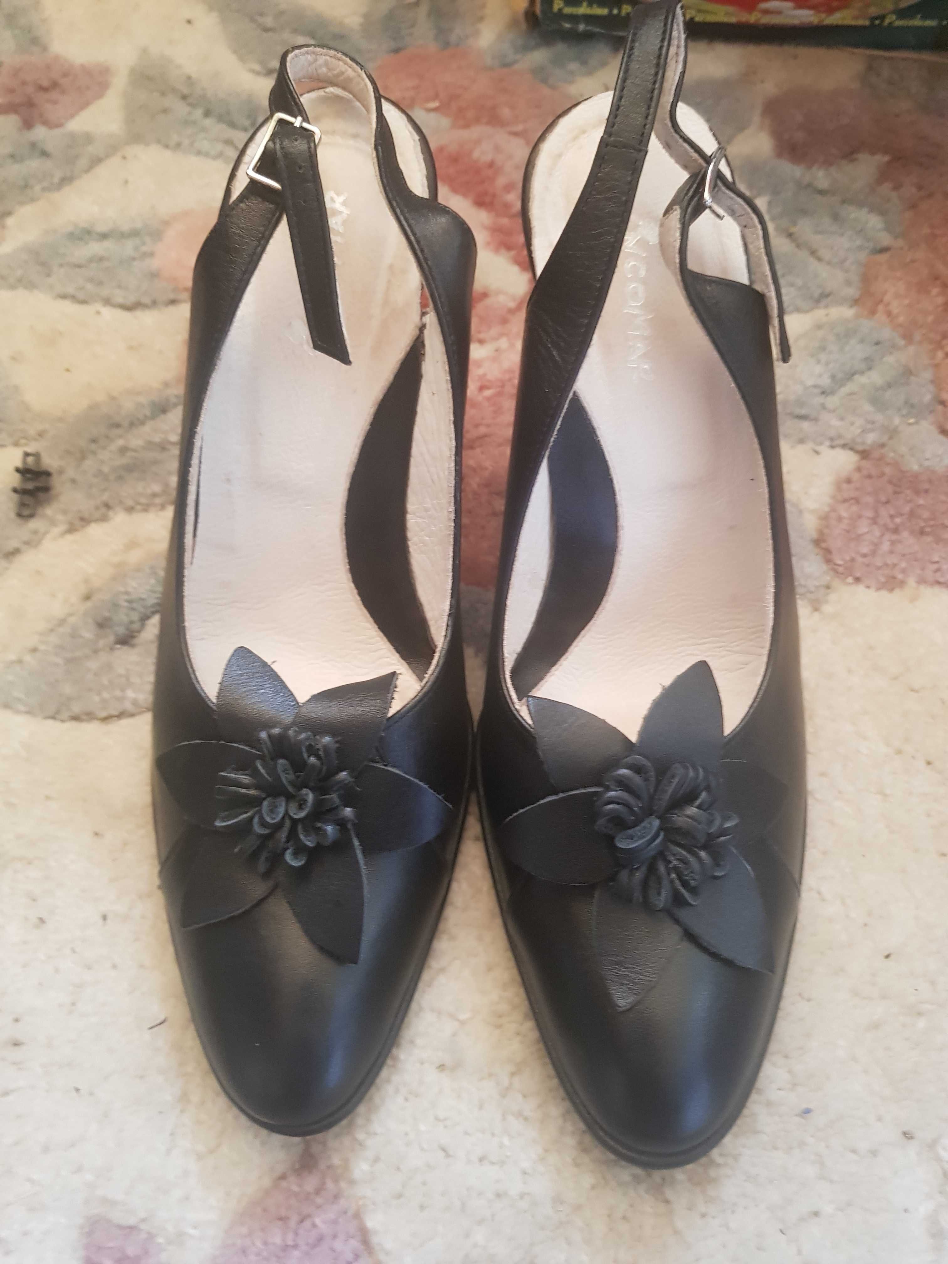 pantofi piele toc