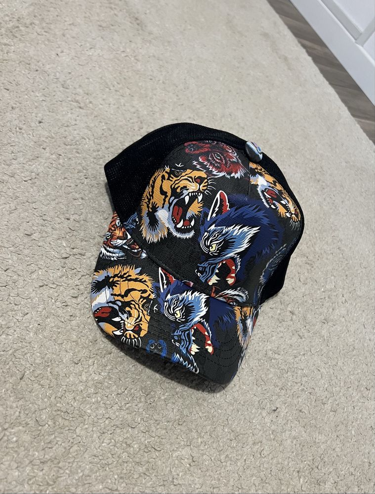 Sepci Gucci Print Monogram Trucker(Blue/Pink/Wolves/Blue&Black)