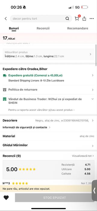 Manere zinc 15 bucati