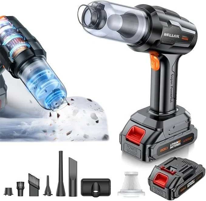 Aspirator Portabil 4 in 1 auto  Acumulator detasabil si Reincarcabil